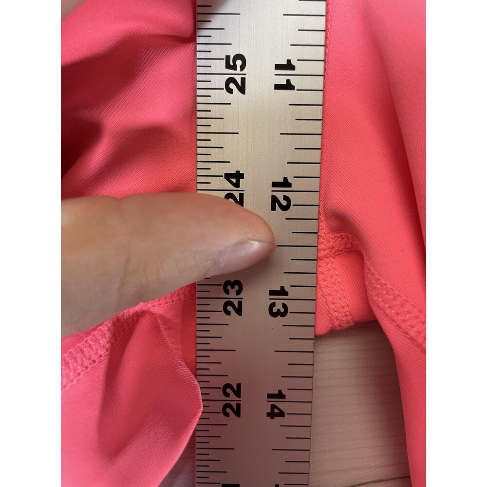 White Birch Shorts Womens 1XL Neon‎ Coral Biker Stretch Activewear High Waist - Picture 3 of 9
